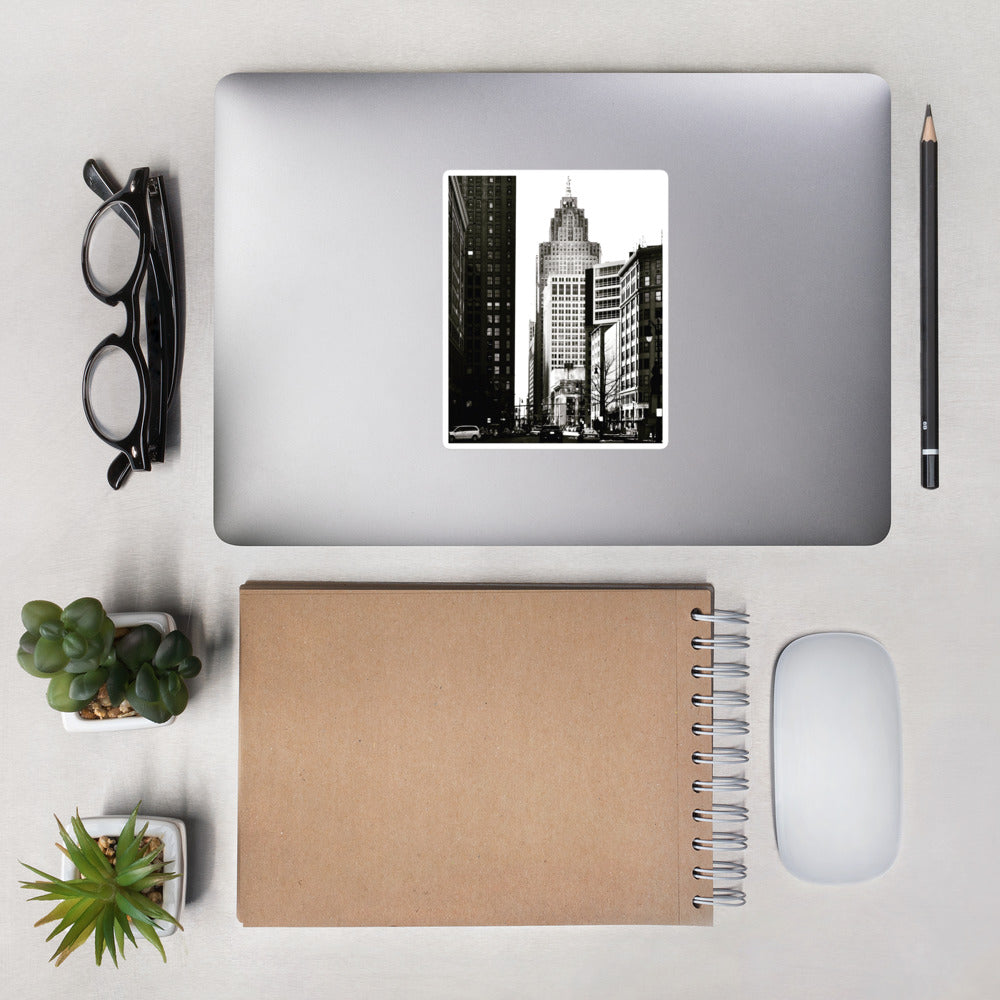 Detroit City Scape Bubble-free stickers