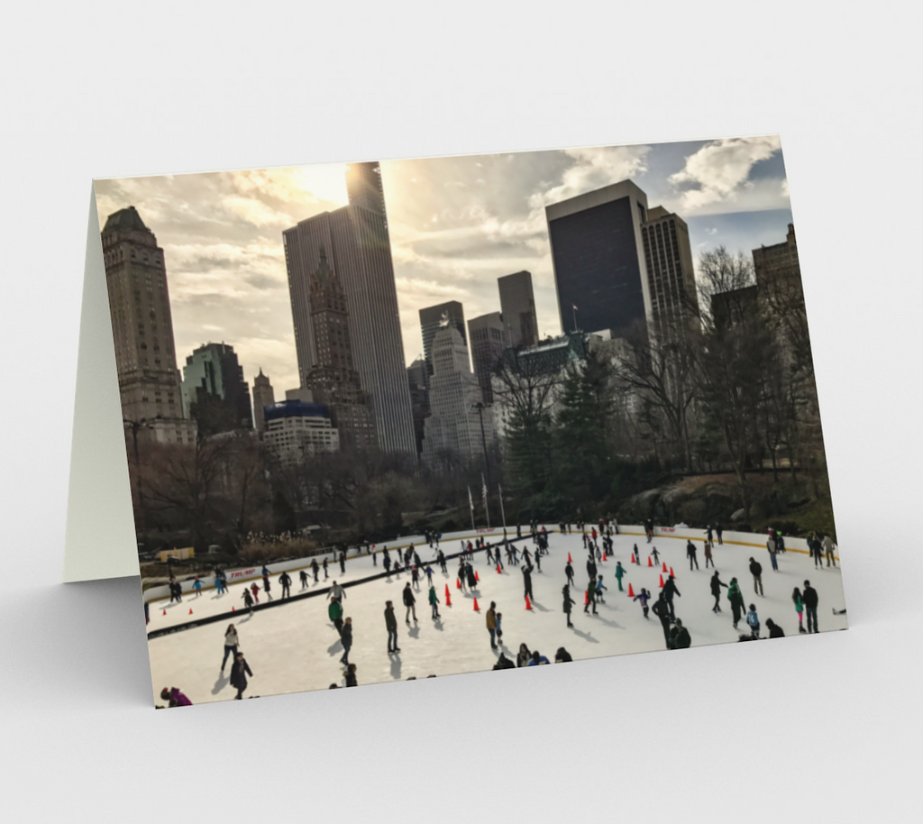 Central Park Skating Note Cards — NYC Winter Greeting Cards (Set of 3)