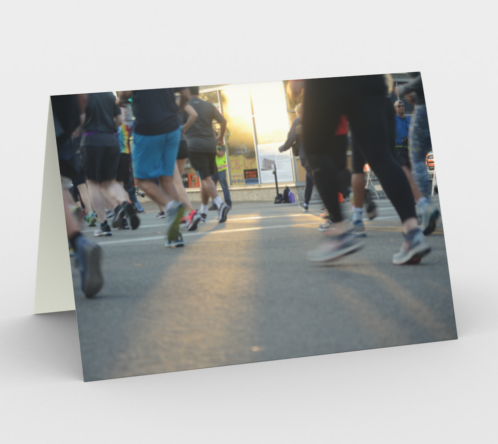 Race Day Note Cards — Running Photography Greeting Cards (Set of 3)