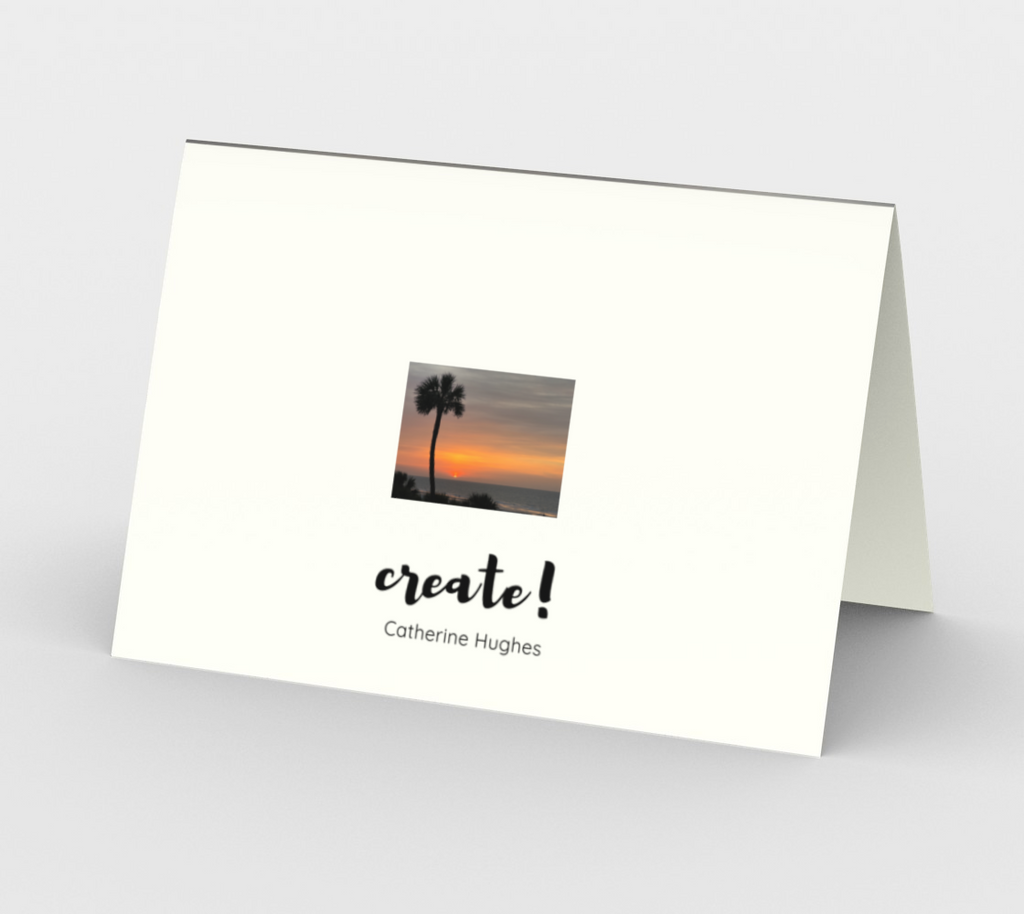 Palm Tree Sunrise Note Cards — Tropical Photography Greeting Cards (Set of 3)