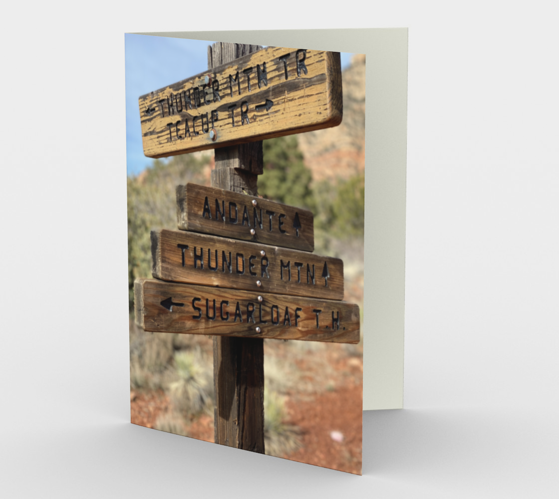 Sedona Trail Signs Card - Set of 3