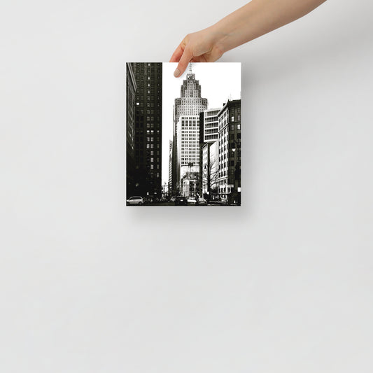 Detroit City Scape Poster