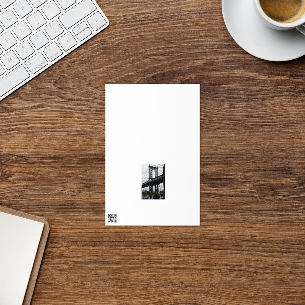 Manhattan Bridge View Greeting Card — New York City Photography Card