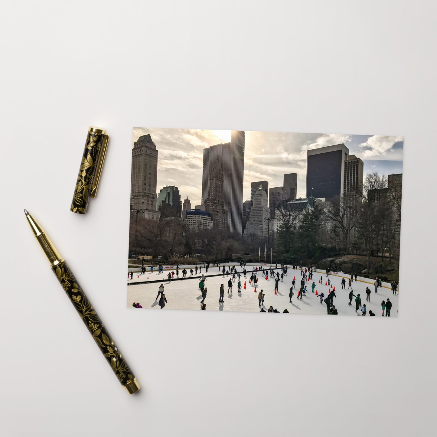 Central Park Ice Rink Blank Greeting card