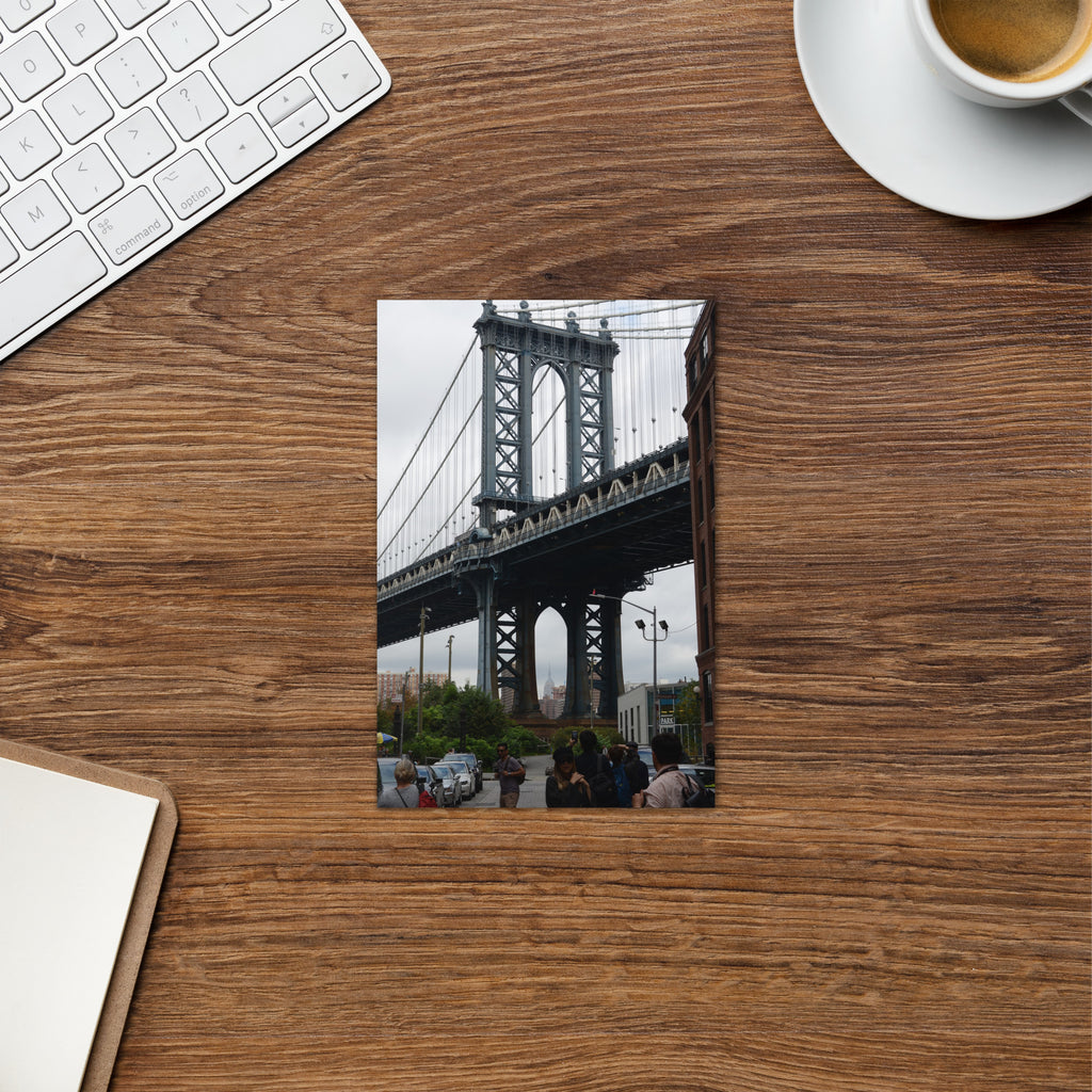 Manhattan Bridge View Greeting Card — New York City Photography Card