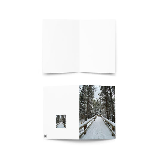 Colorado Snowy Path Blank Greeting card