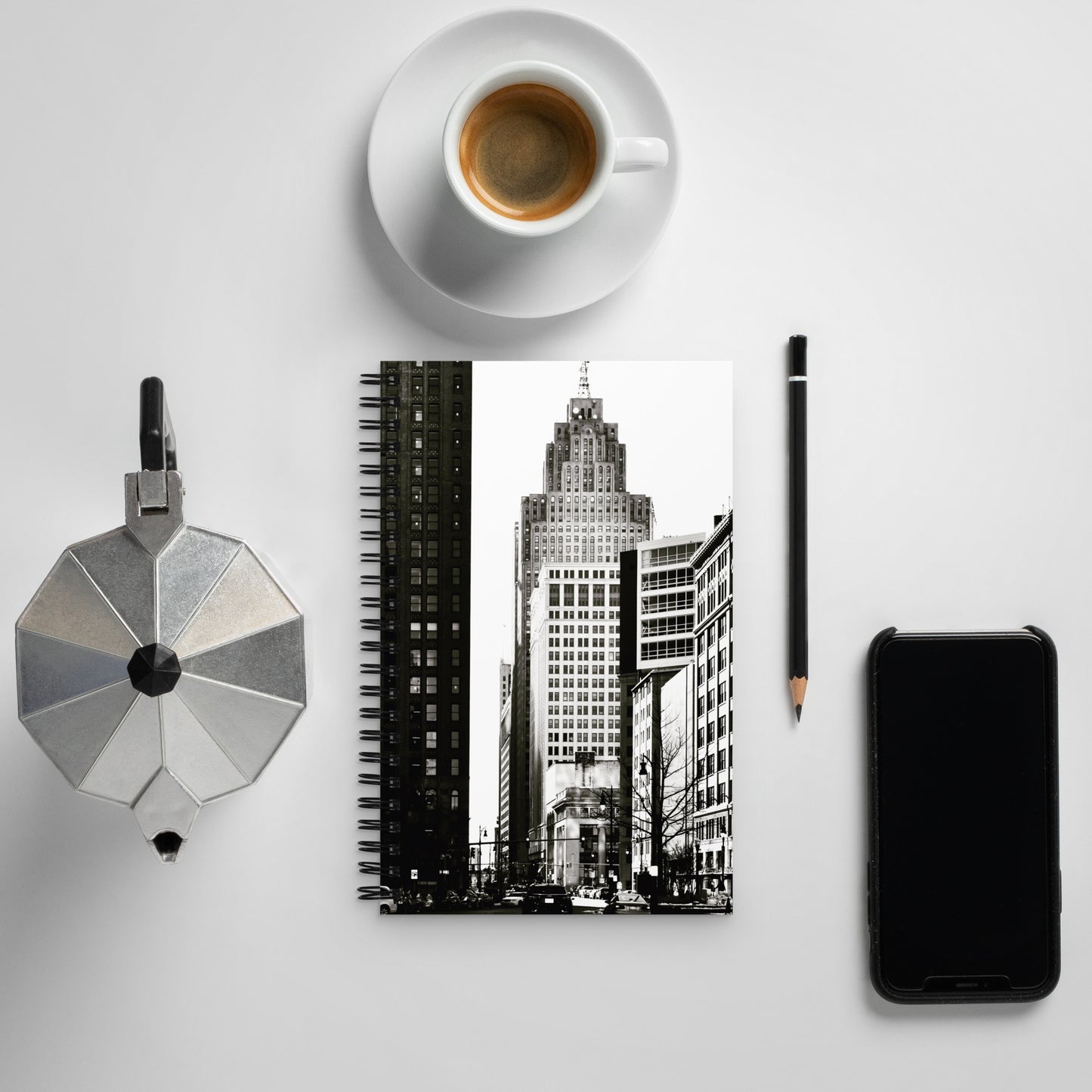 Detroit City Scape Spiral notebook